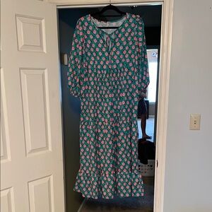 Floral Blue and Pink Women's Dress